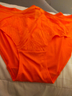 Orange big knickers off a client 