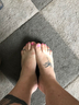 Painted Toes and tattoo