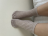 Perfect feet in fluffy socks