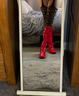 Kiss my shiny RED boots