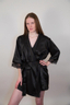 Waiting For You In My Seductive Black Satin Robe