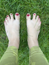 Perfect Feet In Wet Grass!