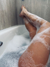 Sexy long legs in the Bubble Bath xx