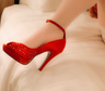 Red Satin Shoes