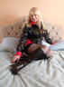 Black & red pvc and boots