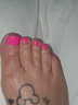 Sweaty toes pink polish