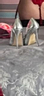 Silver 6inch heels perfect for shoe worshiping 