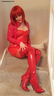 NEW LOOK RED head slut Full RED PVC too Join me on