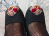 My fishnet stockings and sexy toes
