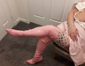 pink thigh high boots