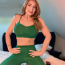 MILF IN HER GREEN GYM LYCRA TIGHT LEGGINGS AND TOP